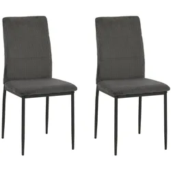 HTI-Living, Stühle, Esszimmerstuhl Finn Cordstoff Grau