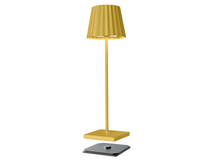 LED-Tischleuchte Troll 2.0 sompex gelb, Fuß 10x38. Schirm 9xFuß 10 cm