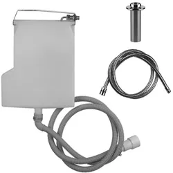Gessi Securflex-Schlauchdurchführung für Montage Wannenrand, Rosette Goccia, 735, 01811706, Farbe: Metall Schwarz PVD