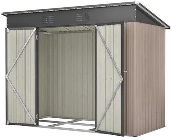 Metall-Gartenschuppen mit Pultdach - Platz für Gartenaccessoires und Werkzeuge