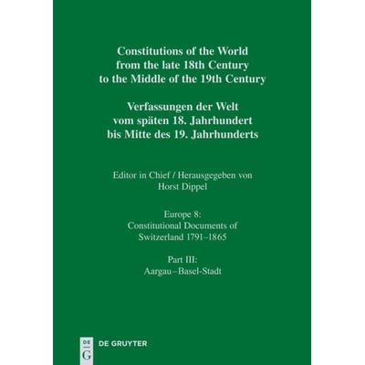 Aargau - Basel-Stadt, Gebundene Ausgabe von Rainer J. Schweizer, De Gruyter, 978-3-598-35721-3