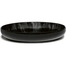 Dé C Tiefer Teller 24 cm, schwarz-weiß