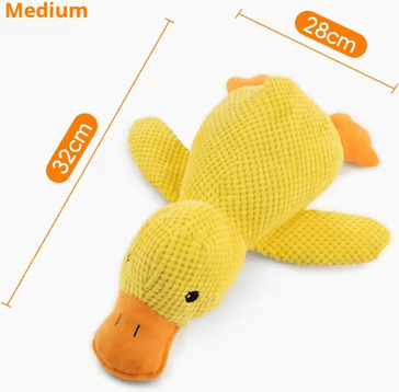 Uplift Curations Squeaky Plush Duck Dog Toy Durable Chew & Boredom Relief Companion medium