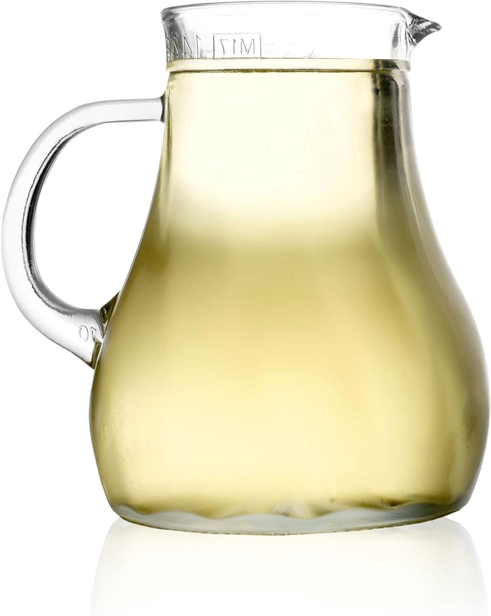 Transparante Waterkaraf met Spiraallook Design voor het serveren van dranken, 1 liter