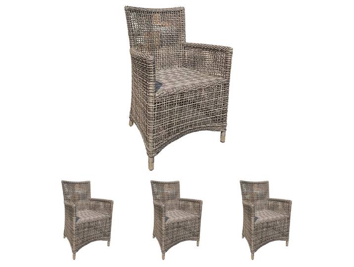 Zebra 4 Sessel Loft Rahmen Aluminium 4mm-Halbrundgeflecht „slate“