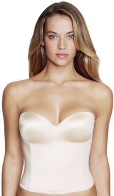 Plus Size Women's Hidden Underwire Longline Bra by Dominique in Nude (Size 36 B)