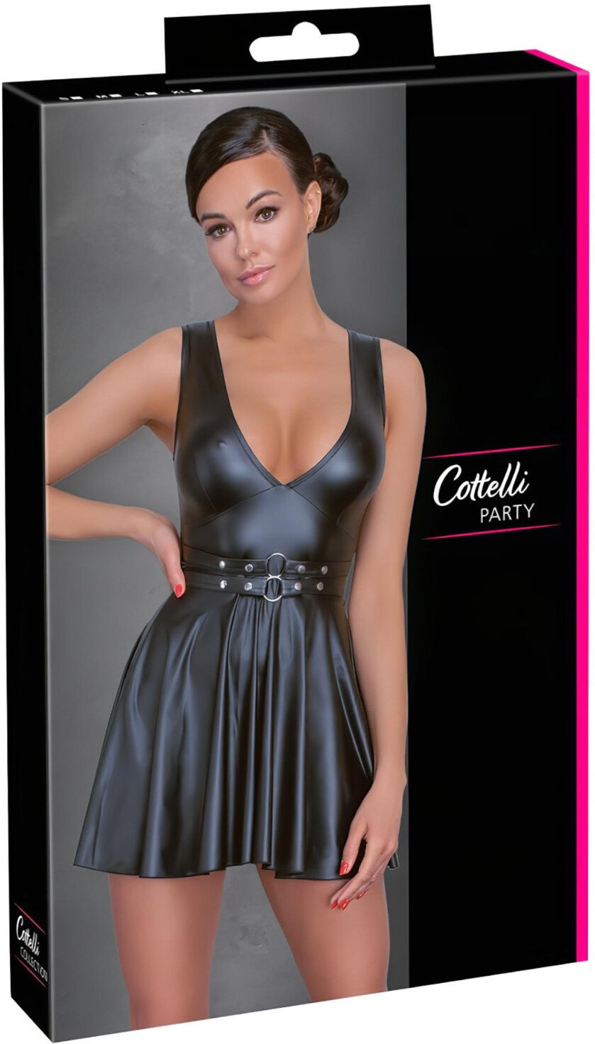 Cottelli - Layered Dress with Belt (Black)