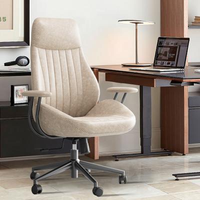 OVIOS Suede Fabric Ergonomic Office Chair High Back Lumbar Support