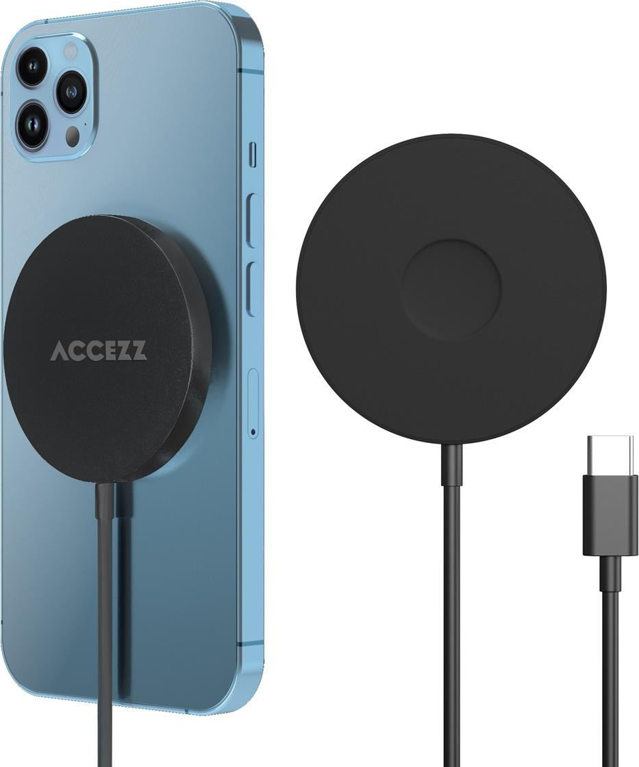 Accezz Wireless MagSafe Charger USB-C - 1 meter - Zwart