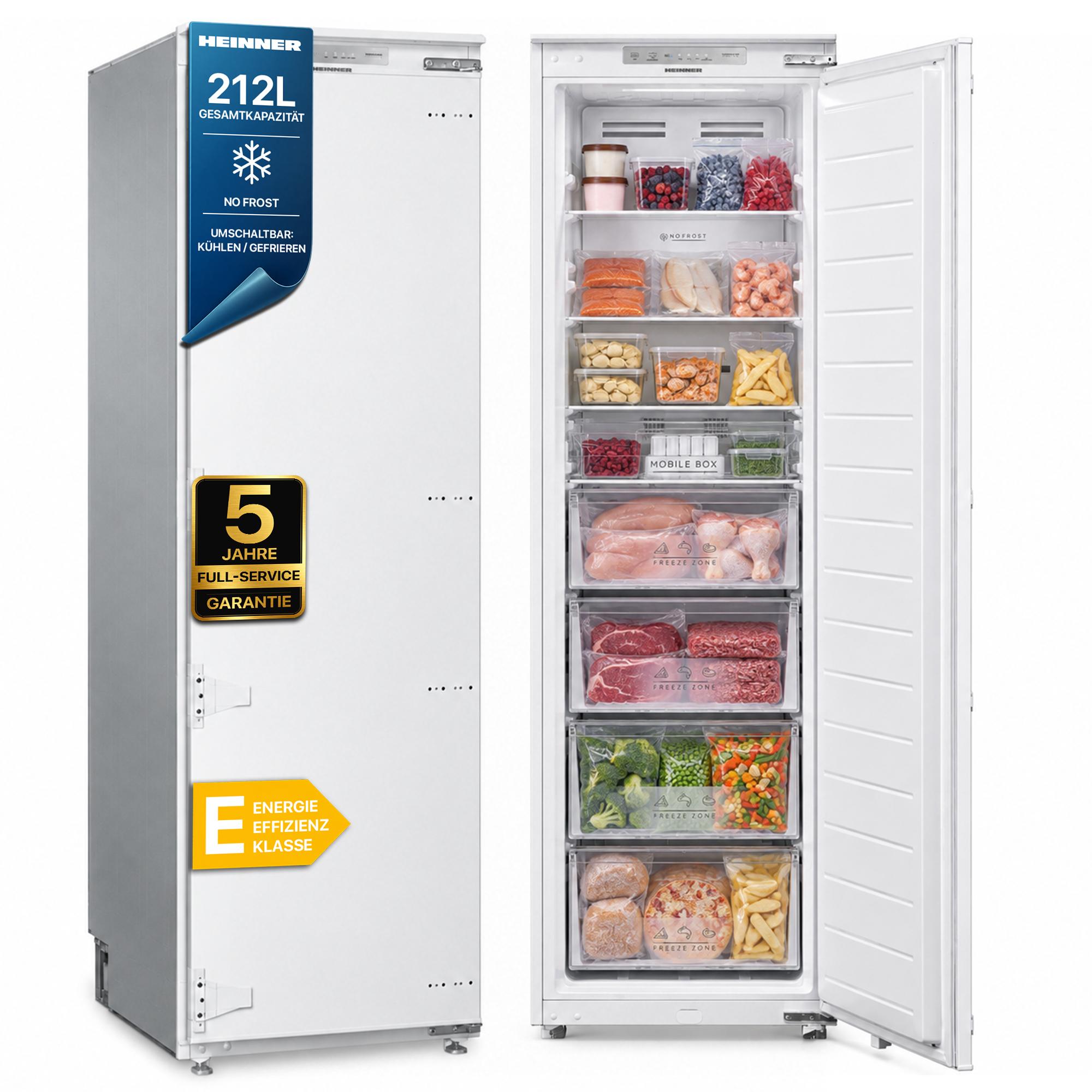 Heinner HFF-BIM212NFCE++, 212 l, 10 kg/24h, SN-T, No-Frost-System, E, Weiß