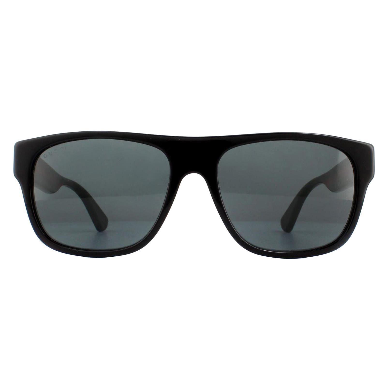Gucci Rectangle Mens Schwarz Grün Rot Grau Sonnenbrillen