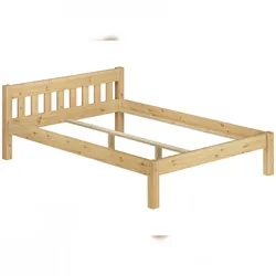 Erst-Holz Ehebett Doppelbett 180x200 Massivholzbett Kiefer natur Futonbett ohne Rollrost 60.38-18 oR