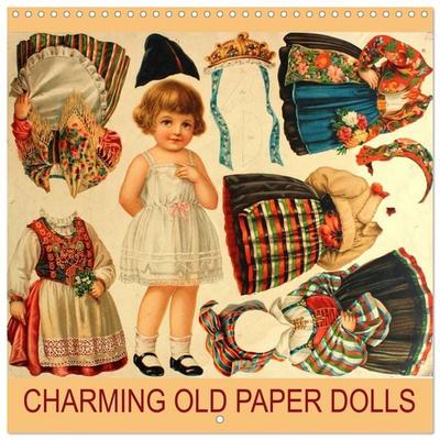 CHARMING OLD PAPER DOLLS (Wall Calendar 2027 12 × 12 Inch) CALVENDO 12 Month Wall Calendar