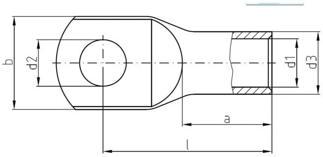 Intercable Cosse de câble tubulaire 150qmm M10 ICF15010 (180614)