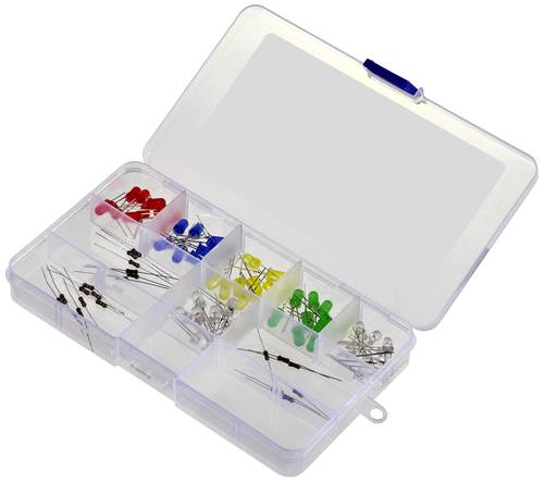 TRU COMPONENTS LED-Sortiment Rot, Gelb, Grün, Blau, Warmweiß, Kaltweiß Rund 5mm 150 mcd, 400 mcd, 600 mcd, 800 mcd, 20000 mcd