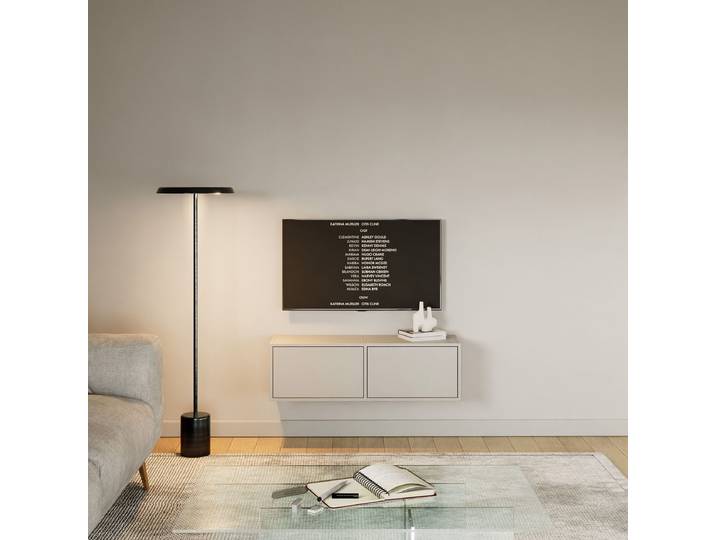 Meuble TV mural Framme Panneau de particules revêtu Beige/Cachemire 101cm