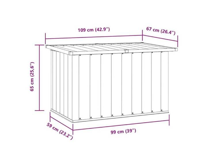 Coffre de rangement de jardin Moderne - NGM - Coffre d'extérieur - Charge 100kg - Vert 109x67x65cm B863949411