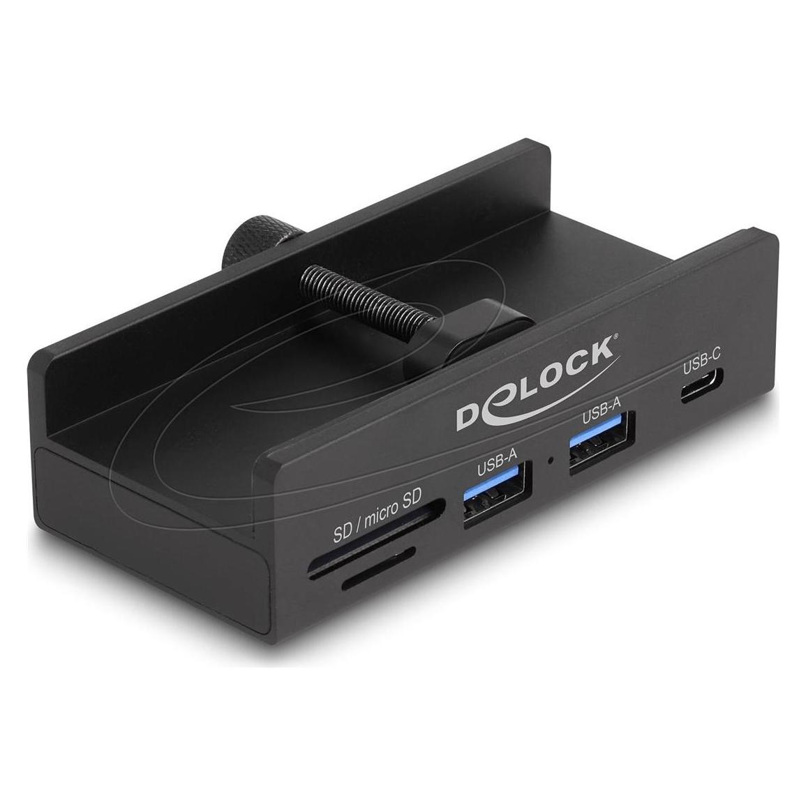 Delock Externer USB 5 Gbps Hub mit 2 x USB Typ-A, 1 x USB Ty (4 Ports) (64263)