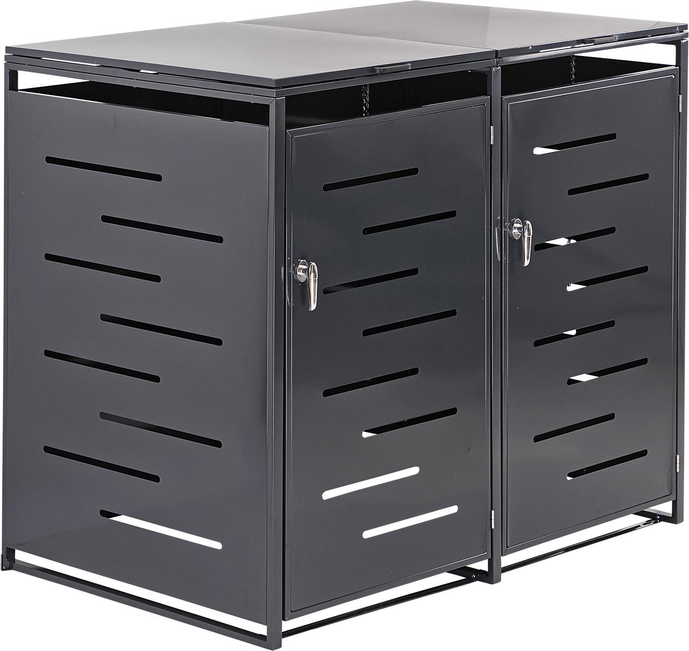 Box für zwei Abfallbehälter 137,5x81x116 cm, anthrazit