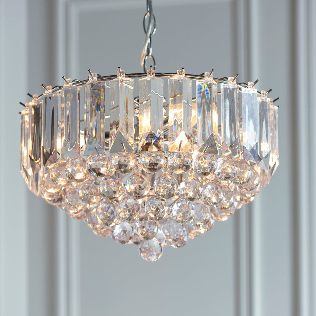 Etta Avenue Kacey Crystal Chandelier Chrome 30.5cm H x 38 cm W x 38 cm D