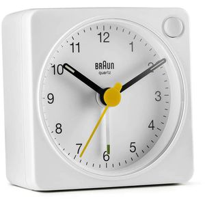 Braun Wecker BC02XW weiß, analog, Quarzuhr