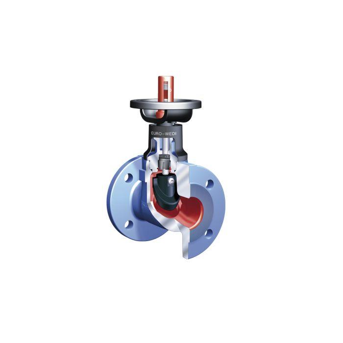 ARI Euro-Wedi Flanschen-Absperrventil 100700032-10 DN 32, PN 6 bis 120 GradC, wartungsfrei