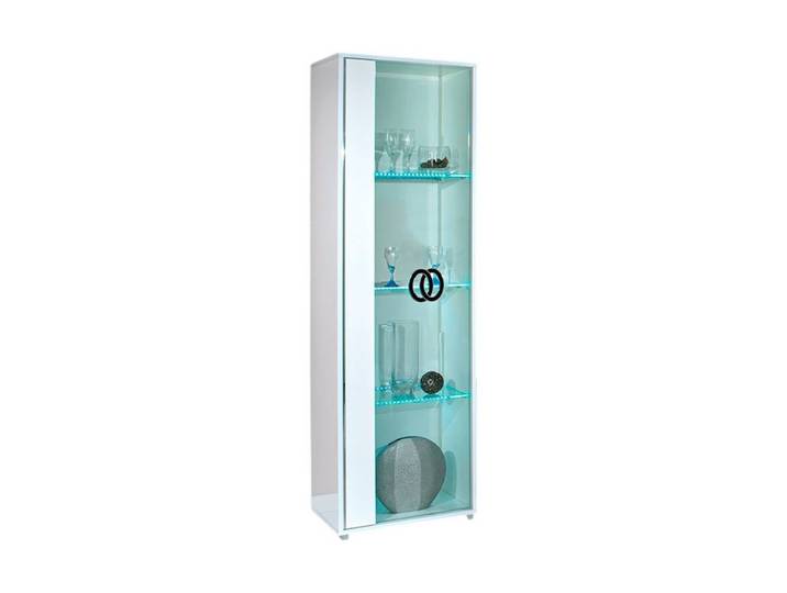 Xlmoebel Vitrine Elegante Vitrine in Weiß mit einer Tür aus italienischer Herstellung (1-St., Vitrine) Hergestellt in Europa