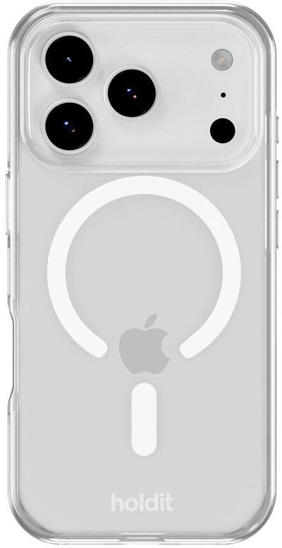 iPhone 18 Pro / 17 Pro Holdit MagSafe Cover - Transparent / White