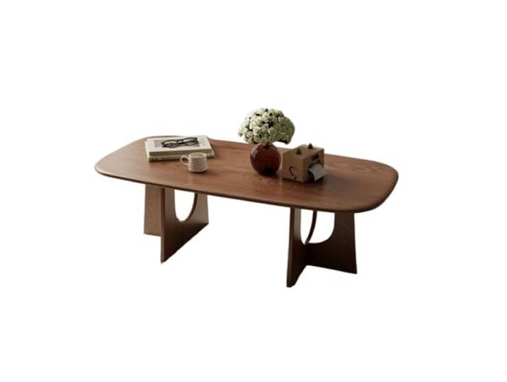 9bbhfJw4R Couchtisch im Landhausstil Couchtisch aus Massivholz for kleine Wohnzimmer, kompakter niedriger Tisch for Moderne Wohnungen, minimalistisches Design, ideal for Mietwohnungen(100cm)