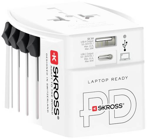 Skross 1302975 Reiseadapter MUV AC45PD