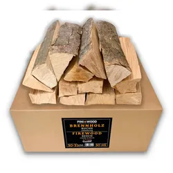 PINI Brennholz ofenfertig Buche 30 Kg ca. 30-33 cm für Kamin Grill Feuerschale Pizzaofen Smoker