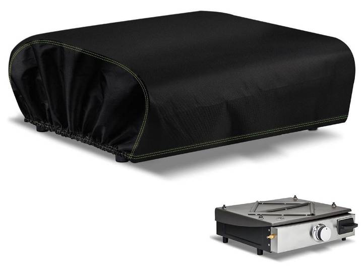 Grillabdeckung Wetterfest 65x60x25cm Schwarz 600D Oxford für Plancha Gasgrill Tischgrill Pizzaofen