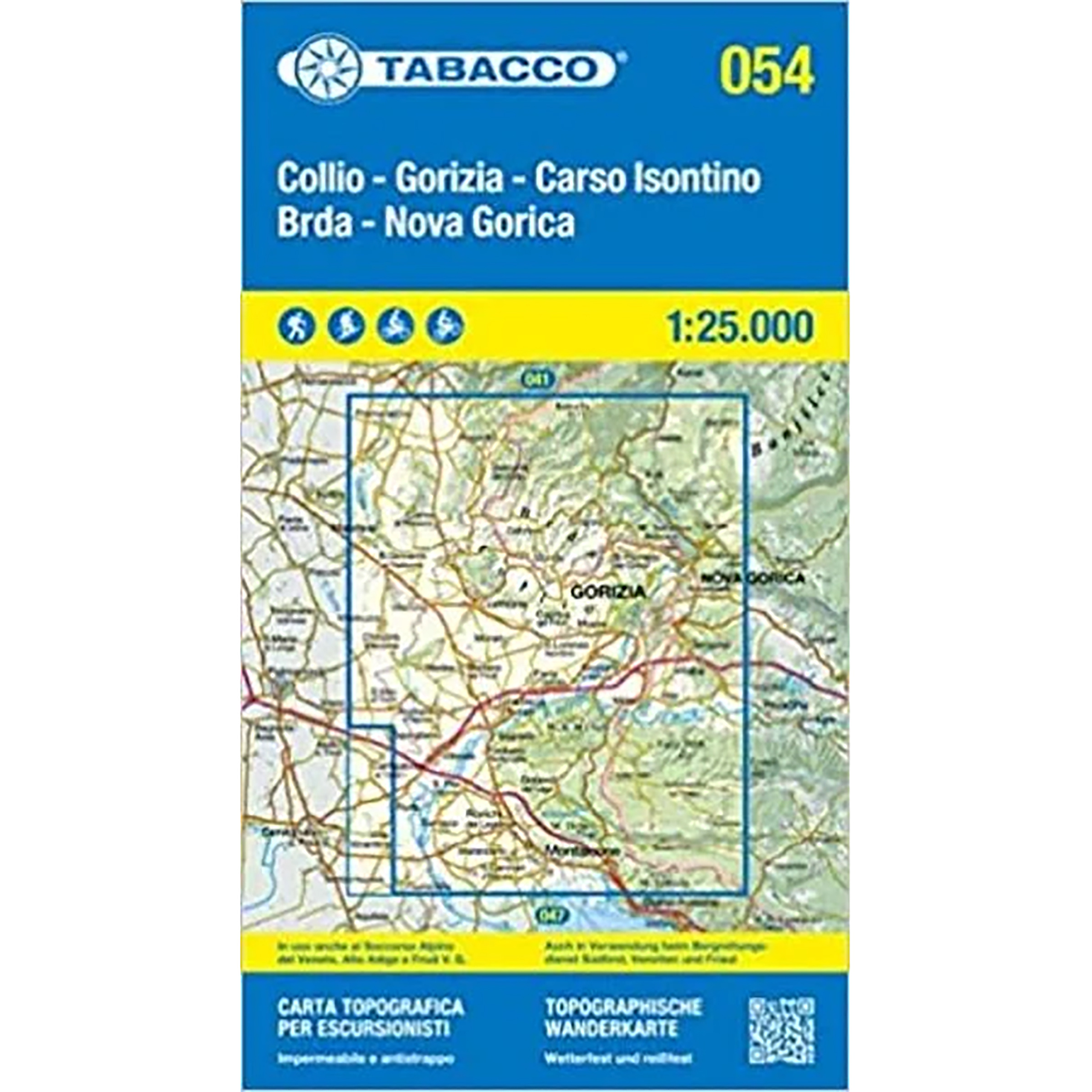 Tabacco Collio - Brda - Gorizia 054 Wanderkarte Topografische Karten