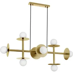 Nova Luce, Pendelleuchte, PIELO Pendelleuchte G9 8-fach Gold 109x41x135cm dimmbar 9043312 (G9)