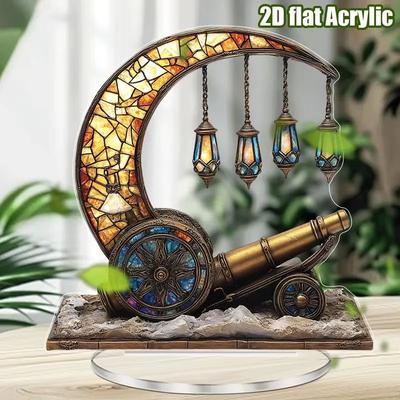 Inspired Finds Ramadan Moon Acrylic Desktop Decor Light Catcher Floral Star Lantern Design mosaic Moon