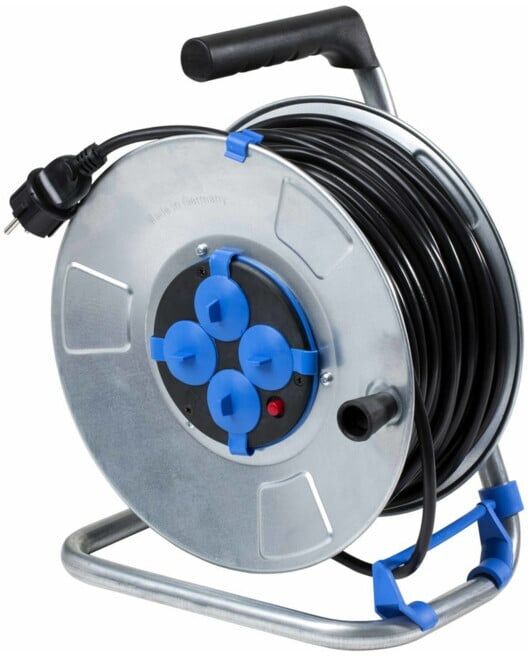 as-Schwabe Enrouleur de câble métallique 50m, IP20, H05RR-F3G1,5 ; as - Schwabe (4011160104121)