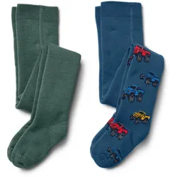 Tchibo - 2 Paar Kinder-Frottee-Thermostrumpfhosen - Baby - Gr. 86/92 - dunkelblau/jacquard