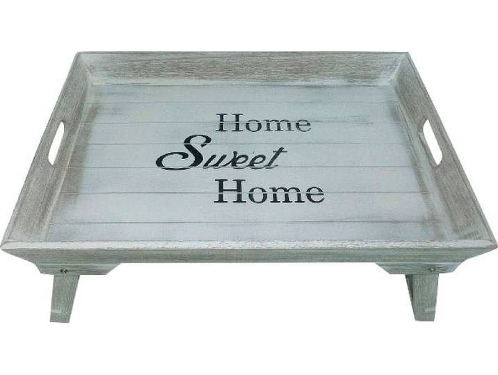 Tablett Elli, grau , grau, B:48,2cm H:32,3cm T:25,5cm, MDF, MYFLAIR MÖBEL & ACCESSOIRES, Tabletts, Tablett