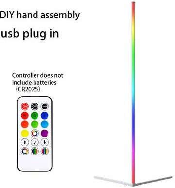 Uplift Picks LumiNordic 140CM Smart RGB Dimmable Corner Floor Lamp For Modern Interiors white usb