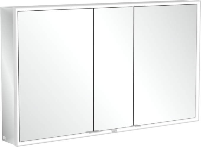 Villeroy und Boch My View Now Spiegelschrank A4571300 130 x 75 x 16,8 cm, LED-Beleuchtung, 3 Türen, Ein-/Ausschalter
