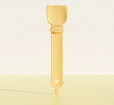 Inspire Select Long Handle Cat Wet Food Spoon Lickable Treat & Squeeze Pouch Feeder For Cats yellow