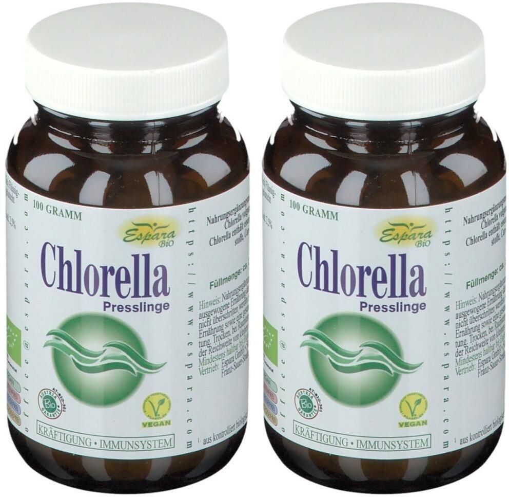 Espara Chlorella BIO Presslinge 2x 2x100 g