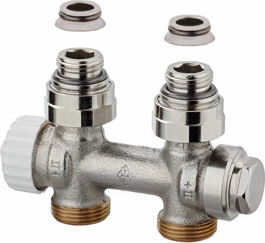 Heimeier Système à deux tubes de vanne Multilux 3850-02.000 Rp 2000 / 2, 2000 , bronze nickelé