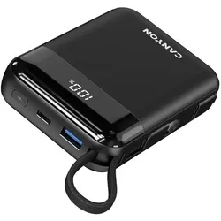 Canyon OnPower 104 10000 mAh z kablem USB-C i Lightning czarny (10000 mAh, 22.50 W), Powerbank, Schwarz