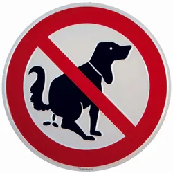 SafetyMarking® Verbotsschild "Hier kein Hundeklo" Ø 20 cm