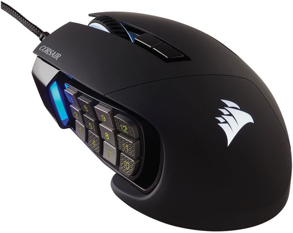 Corsair Scimitar RGB Elite Wired MMO Gaming Mouse - Black