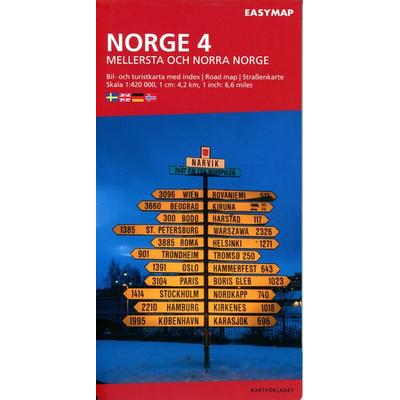 4 Mellersta Och Norra Norge, Karte von , Norstedts Akademiska Förl