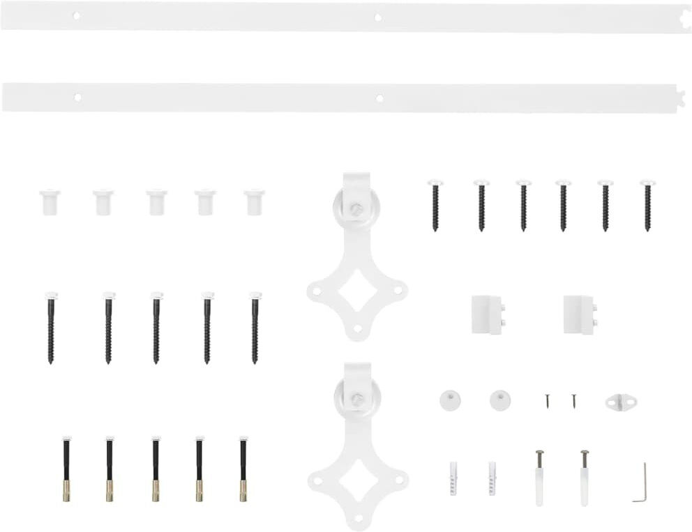 Symple Stuff Afeefa Door Hardware Kit White 183cm
