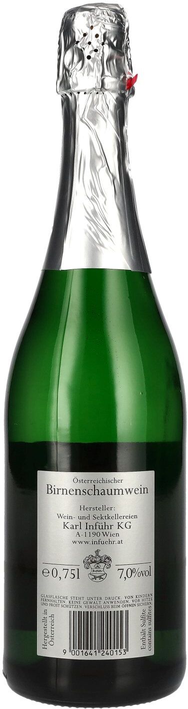 Wein- und Sektkellerei Inführ Inführ Frucht Birnenschaumwein 7% Vol. 0,75l