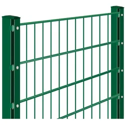 Doppelstabmattenzaun Rundum-sorglos-Paket Moosgrün, Abdeckleiste, 1430 mm,6/5/6 mm,7,5 m,gerade